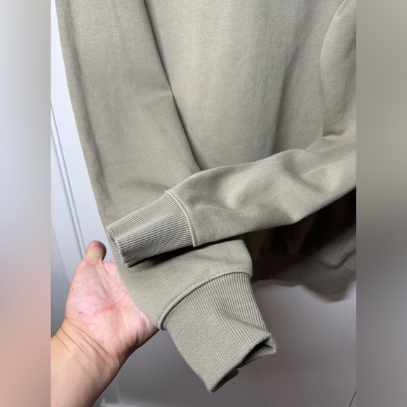 ADER ERROR Tape Logo Spellout Beige Green Pullover Sweatshirt Size A1 US Size S - Picture 14 of 15